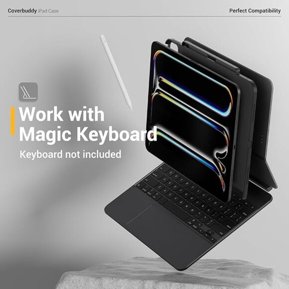 MAGEASY CoverBuddy for 2020-2022 iPad Pro 11"- 2024 iPad Air 11, (White) - Picture 3 of 6